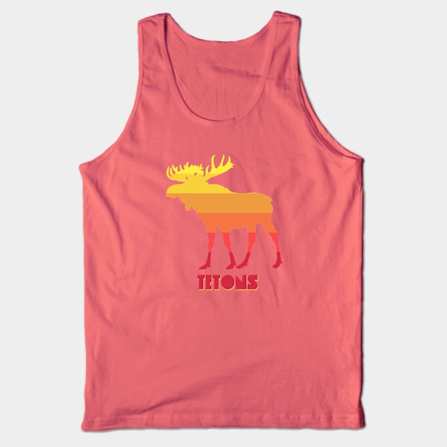 Tetons Moose Tank Top by esskay1000